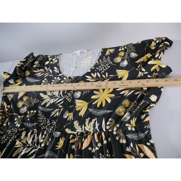 White Mark Women's Floral Short Sleeve Knee Length Dress 3XL - Picture 6 of 9